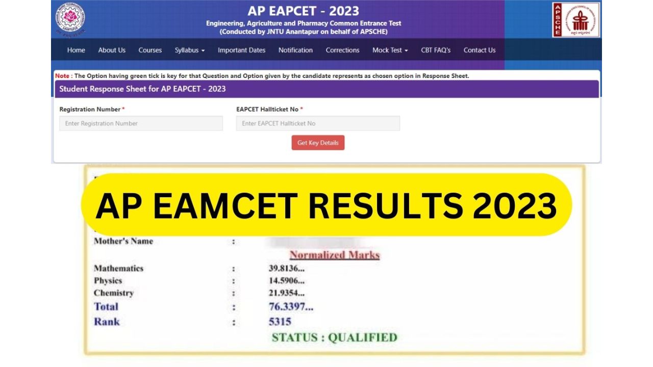 AP EAMCET 2023 Result out cets.apsche.ap.gov.in; Direct link here