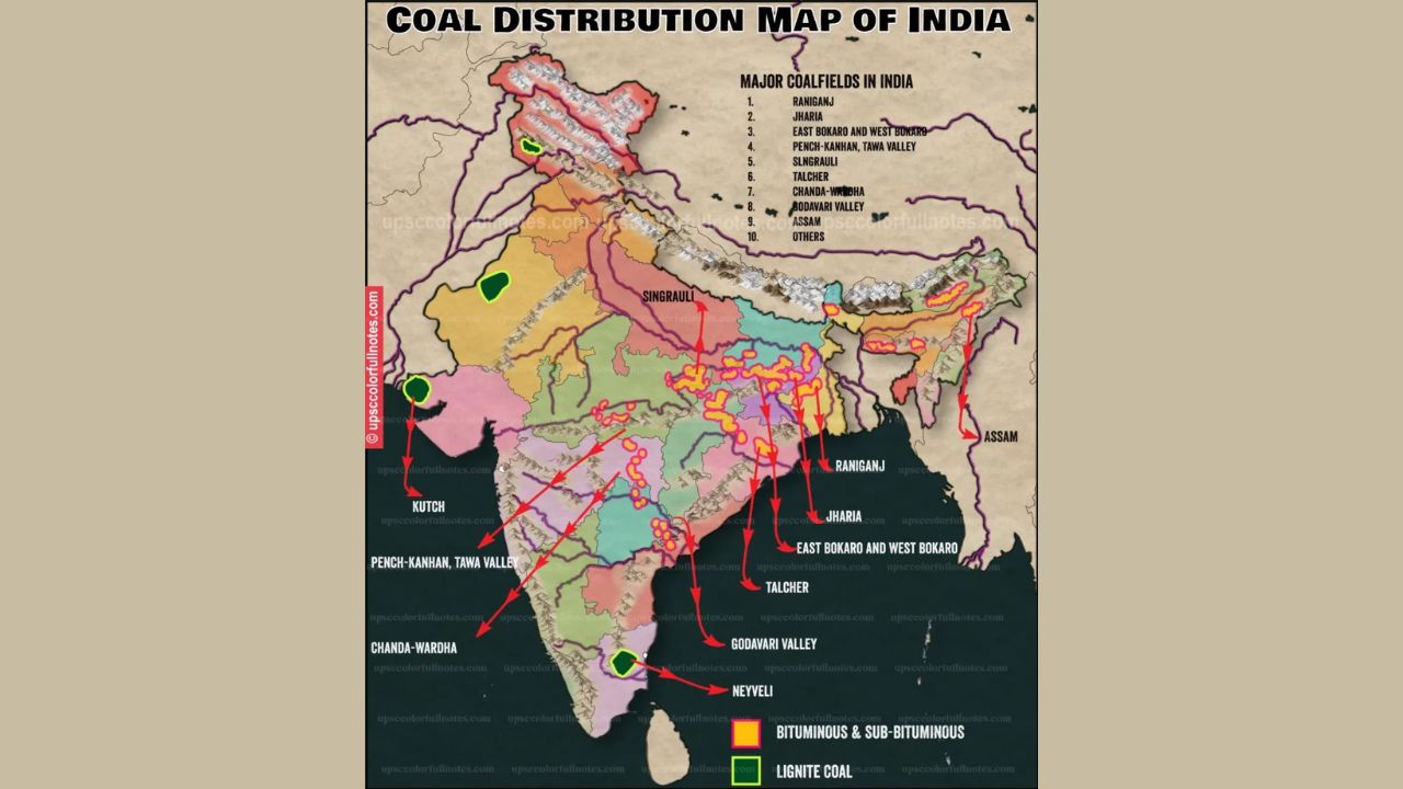 List of India's Major Coal Fields and Important Coal Mines - Eduvast.com