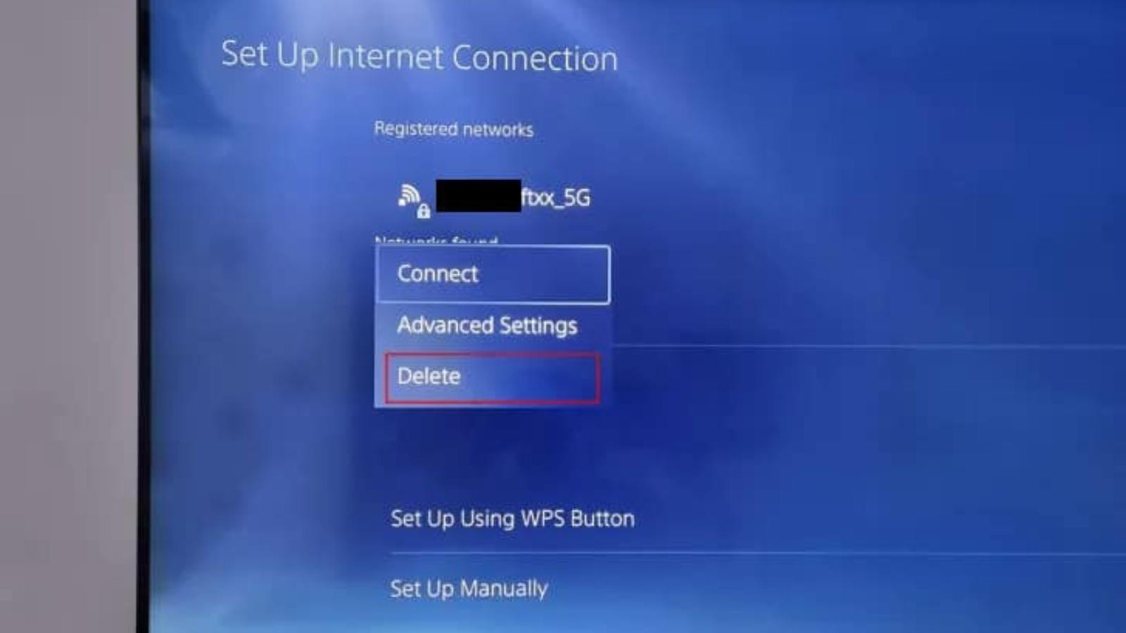 Forget and Re-add Network