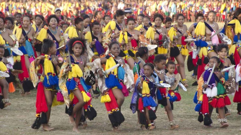 Umhlanga Reed Dance Beach Blanket Eswatini Heritage LT15 main image 0