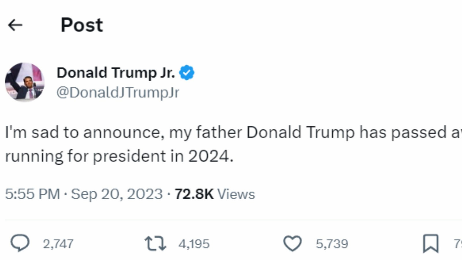 Is Donald Trump Jr.'s X account hacked