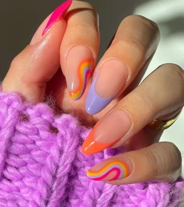 Bold and Vibrant Nail