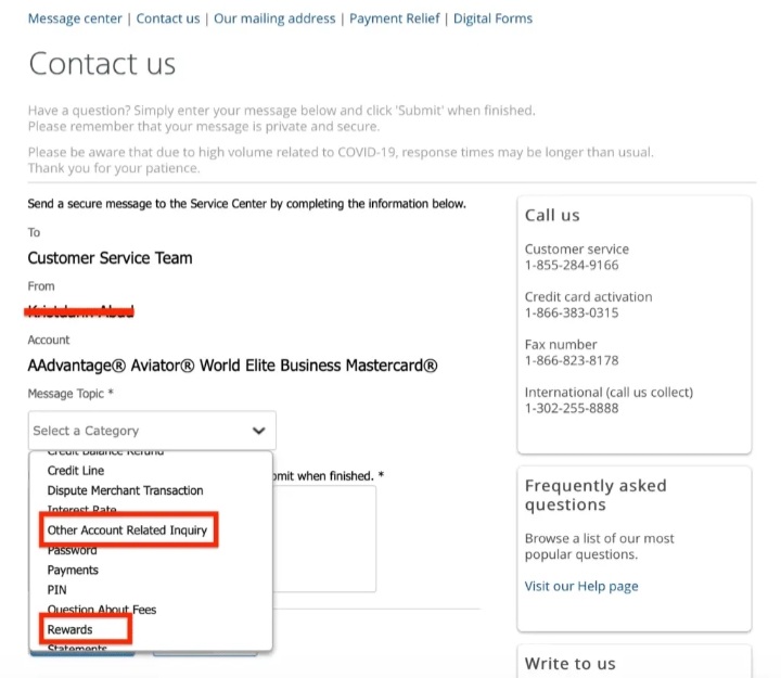 Customer support