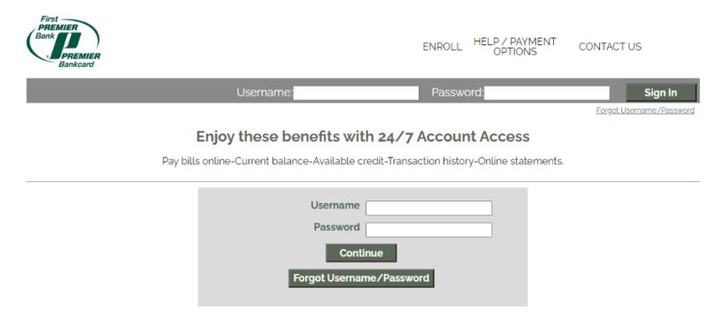 MyPremierCreditCard-Login