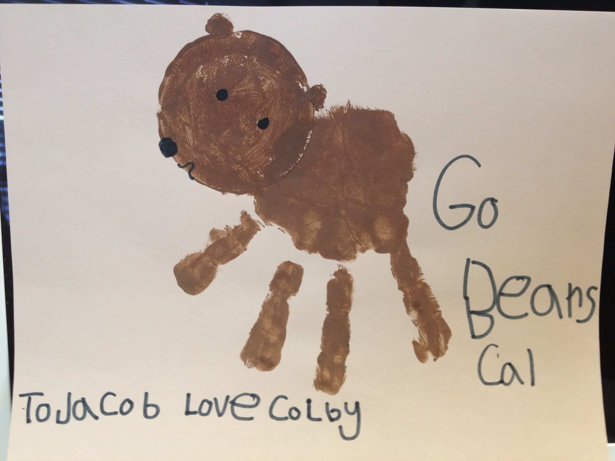 Handprint Bear Art