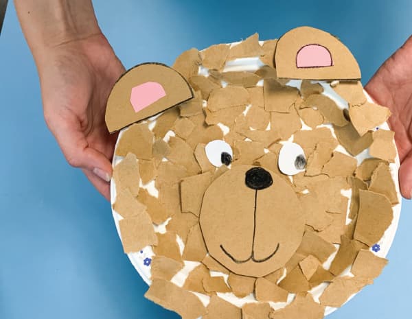 Paper Tearing Teddy Bear Craft