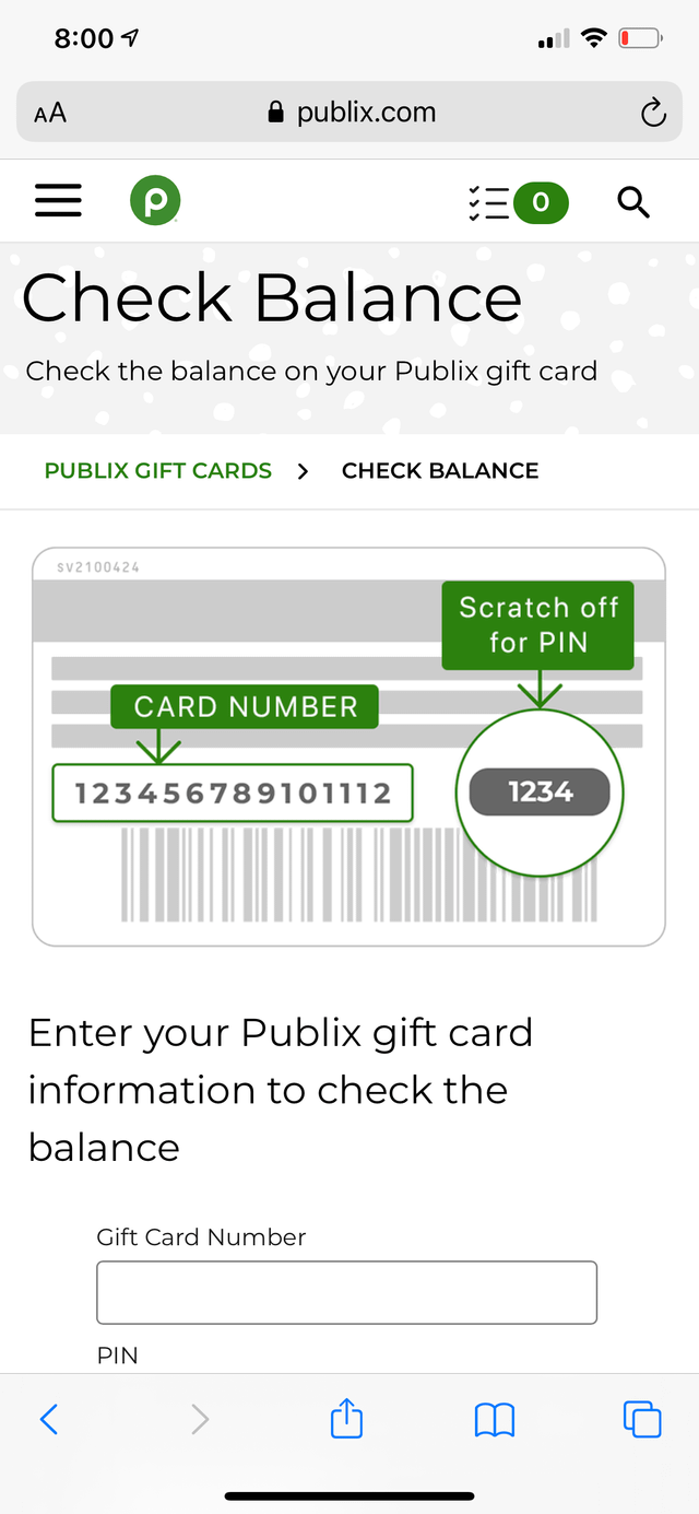 How to Check Publix Gift Card Balance