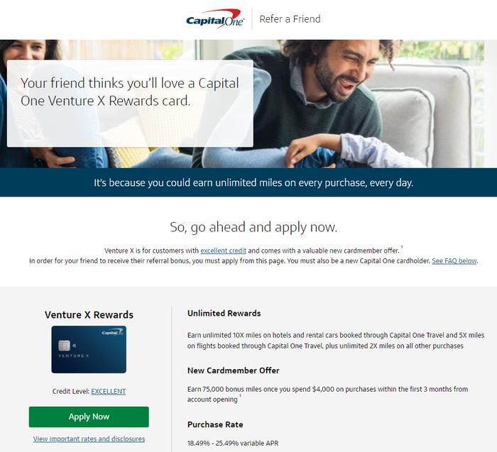 Capital One Credit Card Referral Program