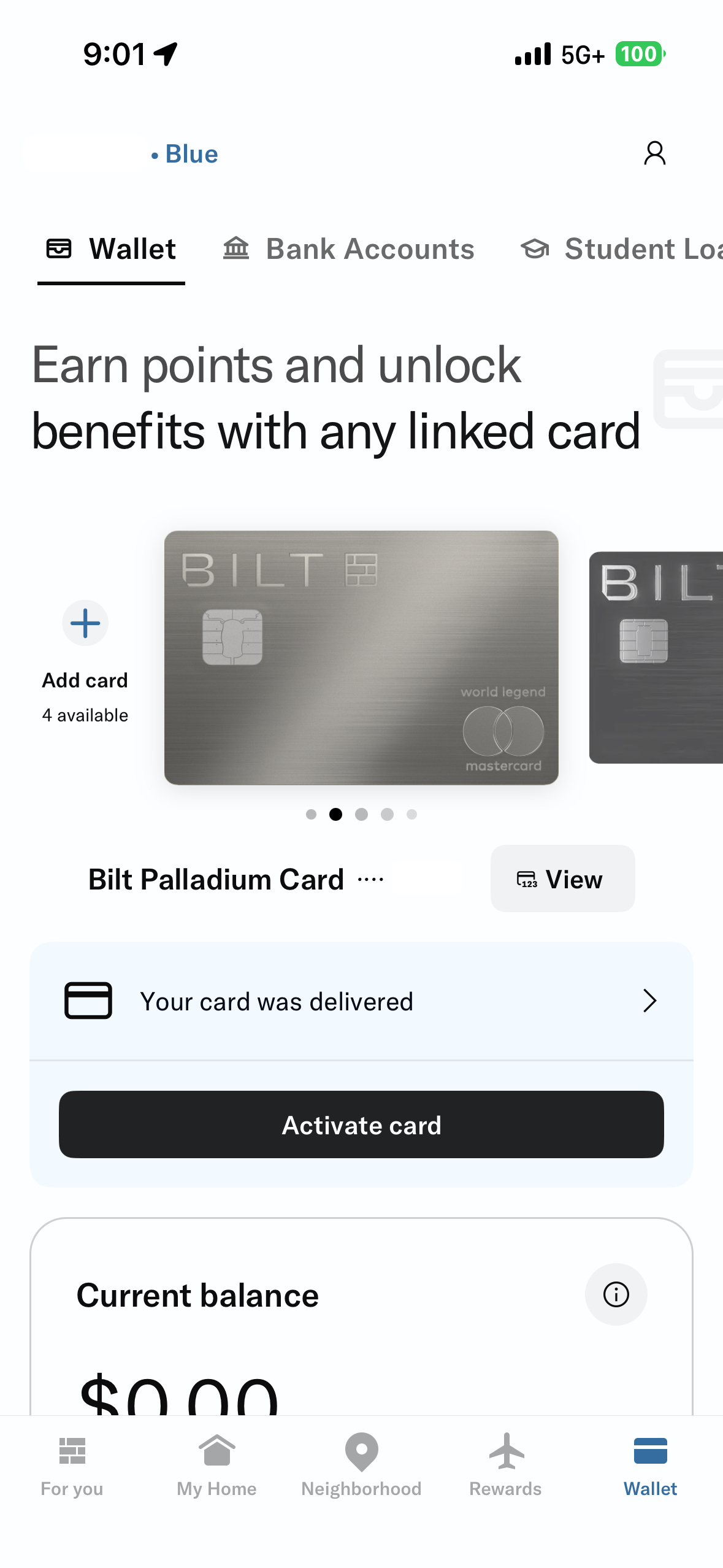 Bilt 2.0 Card Activation
