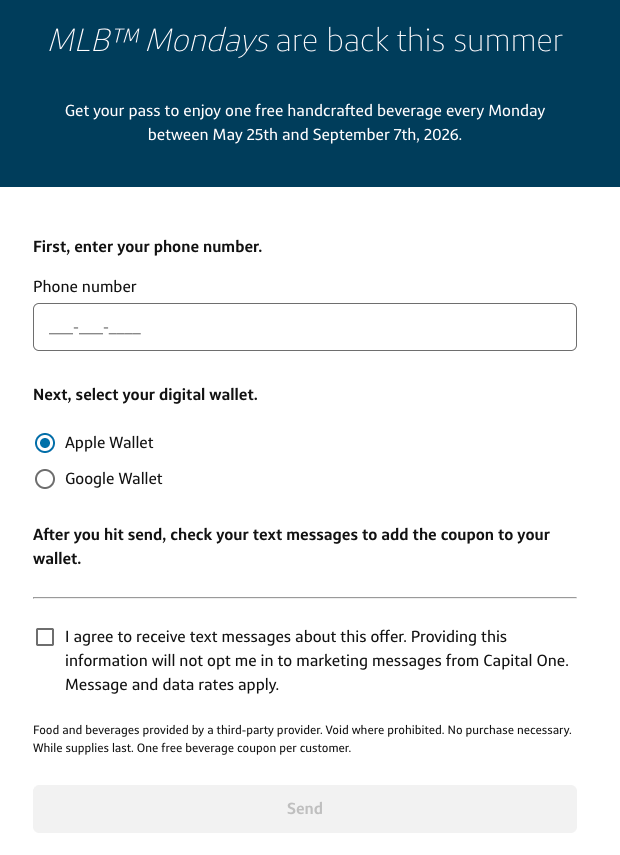 Capital One Free Coffee, Capital One Free Coffee monday
